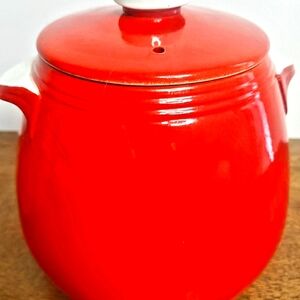 Red Hall Ceramic Lidded Pot